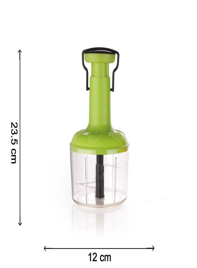 UNITRA Manual Hand-Press Vegetable Chopper Mixer Cutter to Cut Onion, Salad, Tomato, Potato Push Chopper Multicolor Pack of one - Image 4